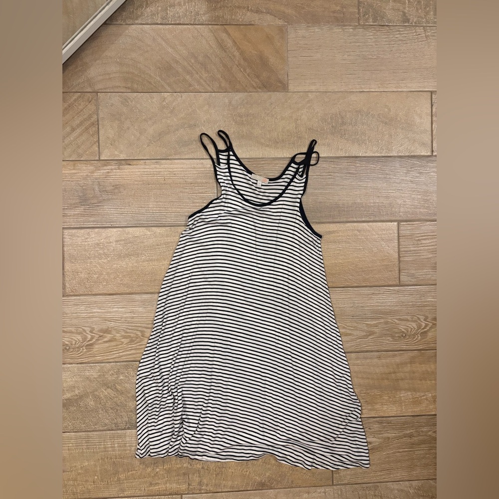 Black and White Striped Tank Dress